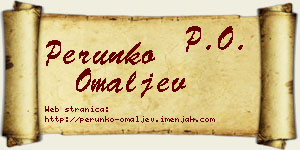 Perunko Omaljev vizit kartica
